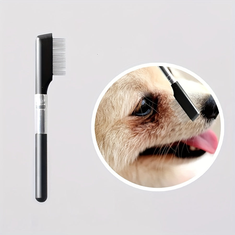 Pet-friendly Eye Grooming Brush Soft Tear Stain Remover With Comb For Dogs And Cats Ambidextrous Design Pet Hair Remover Dog Brush For Hair Removal And Grooming