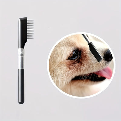 Pet-friendly Eye Grooming Brush Soft Tear Stain Remover With Comb For Dogs And Cats Ambidextrous Design Pet Hair Remover Dog Brush For Hair Removal And Grooming