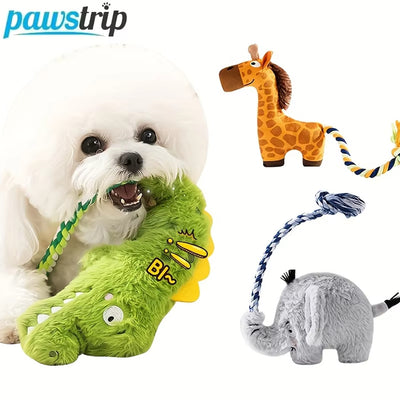 Squeaky Toys For Dogs - Dog Toys Plush, Funny Stuffed Enrichment For Poodle Bulldog Senior Home Indoor Travel Camping Enhance Playful Moments During Indoor Outdoor Activities