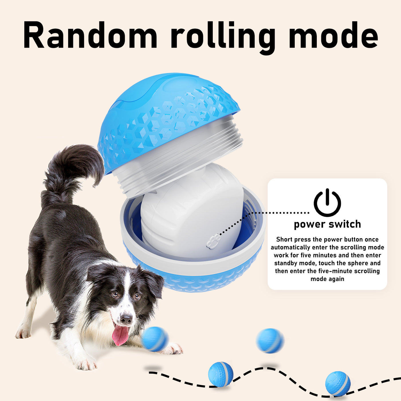 Smart Interactive Dog Toys, Automatic Moving Ball With Lighting Modes,  Interactive Dog Toys For Dog Enrichment & Stimulation, Motion Activated Rolling Toy For Medium And Large Dogs